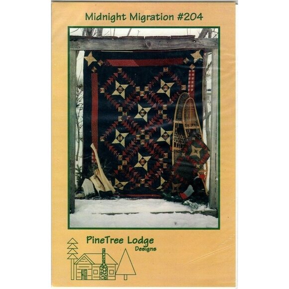 Midnight Migration Lap Quilt for Two Pattern Pine Tree Lodge Designs 1998 - Picture 1 of 1